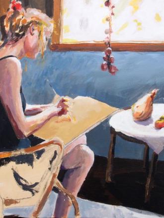 Liza Painting in Cuba 
